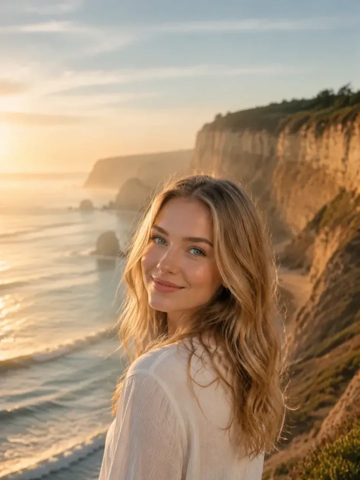 Нейрофотосессия, категория «Тревел»: стиль «Пляж golden hour»