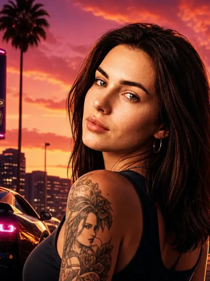 Нейрофотосессия, категория «Игры»: стиль «Постер GTA»